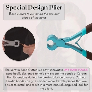 Cortador de Extensiones de Cabello de Acero Inoxidable, Alicates para Remover Extensiones de Queratina, Dientes Afilados, Agarre Antideslizante para Uso Profesional en Salón - Product Image 5