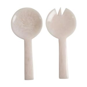 Ensemble de cuillères et fourchettes à salade en marbre noir effet charbon de bois de luxe, fabriqué à la main, vaisselle décorative pour la table de cuisine, pour le dîner et le buffet - Product Image 3