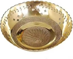 Tazón de Servir de Metal Resistente, Tazón de Acero Inoxidable para Alimentos, Vajilla Moderna para Cocina y Comedor, Plato para Servir Ensaladas y Frutas, Uso Doméstico - Product Image 1