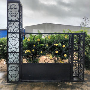 Panneaux de clôture extérieurs décoratifs en fer forgé thermolaqué de 1,8 m, robustes, en métal, pour jardin, cour et usage résidentiel - Product Image 6