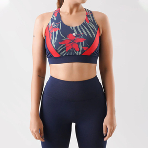 Nuevo Sujetador Deportivo Sublimado RIZNA ENTERPRISES Aero Dry Bloom Cross Back, Alta Elasticidad, Compresión, Spandex/Nylon - Product Image 5