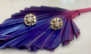 Flower <b>Stud</b> <b>Earrings</b> <b>Silver</b> Luxury Gold Plated Women's Party Jewelry Amaira Jewels - Product Image 3