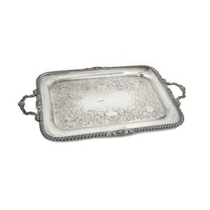 Plateau de service rectangulaire en aluminium argenté haut de gamme avec poignée pour la maison et les hôtels, idéal pour servir des aliments et des collations sur table. - Product Image 4