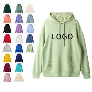 Sweat-shirt à capuche à épaules tombantes avec poches, logo personnalisé OEM, veste imprimée style coréen, uniforme de team building, hoodie ample - Product Image 1