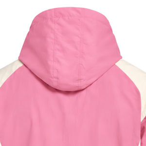<b>Mens</b> <b>Pink</b> Neutral Colorblock Windbreaker <b>Hoodie</b> Lightweight Quarter Zip Pullover Jacket Outdoor Sports Running Casual Wear - Product Image 4