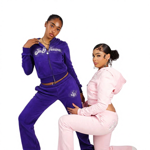 Ensemble de sweat-shirts confortables pour femmes de qualité supérieure avec un haut en molleton brossé doux et un bas décontracté pour la mode et les vêtements en gros - Product Image 6
