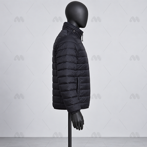M.H. Veste d'hiver pour homme, ultra-légère, chaude, à col en V, avec capuche, respirante, résistante au froid, zippée, de style sportif, pour l'extérieur, INTERNATIONAL - Product Image 4