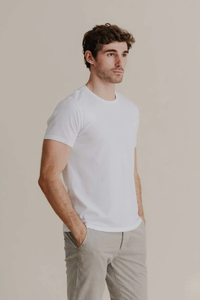 เสื้อยืดแขนสั้นผู้ชาย SOSH S-3 รุ่นพื้นฐาน ผ้าคอตตอนปิเก้ 100% ทรงปกติ - Product Image 4