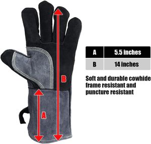 Top Quality Multi Functional Welder Safety <b>Gloves</b> Wholesale Cowhide Leather Working <b>Gloves</b> Tig Welding <b>Gloves</b> With Custom Logo - Product Image 2