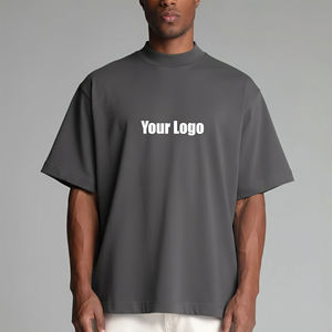 T-shirts oversize streetwear pour hommes, tendance du moment, 100% coton, logo imprimé DTF personnalisé, style hip hop, respirant, séchage rapide - Product Image 4