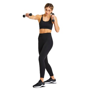 Ensemble leggings sans couture haute extensibilité trous pour les pouces haute qualité impression de logo personnalisé sans couture Yoga Gym femmes Yoga - Product Image 4