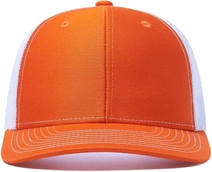 Gorra Trucker de Malla Blanca y Naranja, 6 Paneles, Ajustable, Unisex, Casual, para Primavera/Verano, Talla Adulto - Product Image 5