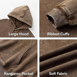 Sweat-shirts modernes pour hommes, effet délavé, design tendance, tissu doux, parfaits pour les tenues décontractées, la mode streetwear et les sorties quotidiennes. - Product Image 6