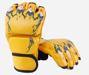ถุงมือหนังแท้แบบครึ่งนิ้วสำหรับ MMA ซานด้า พิมพ์ลายตามสั่ง สำหรับฝึกซ้อม UFC - Product Image 5