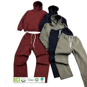 ชุดวอร์มผู้หญิงแบบสบายๆ สำหรับฤดูหนาว ผ้าฟลีซมีฮู้ด ชุดเซ็ต 2 ชิ้น เสื้อครอปและกางเกงขายาว - Product Image 2