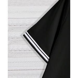 Camiseta gráfica con números para hombre, camiseta de verano de manga corta con ribete a rayas, estilo Y2K, ropa de calle - Product Image 3