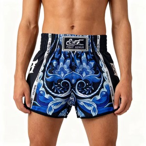 Shorts de boxe Muay Thai ajustés, légers et respirants pour l'entraînement sportif - Product Image 3