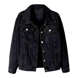 Men's Loose Fit Long Sleeve <b>Denim</b> <b>Jacket</b> for Side Pockets Button Decoration Vintage Casual Wear <b>Denim</b> <b>jacket</b> - Product Image 1