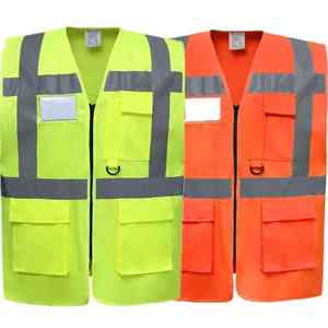 Gilet de sécurité réfléchissant haute visibilité 2026 jaune fluorescent léger pour travaux routiers et de construction - Product Image 1
