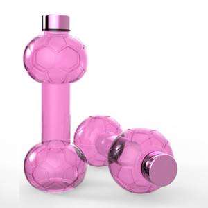 Bouteille d'eau réutilisable en plastique en forme d'haltère avec couvercle, écologique, anti-fuite et sans danger pour les aliments, idéale pour l'entraînement en salle de sport - Product Image 1