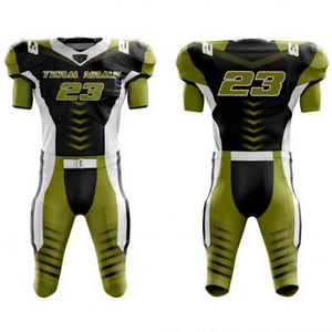 Custom American Football Uniform Set Blue Purple Gradient Sublimated <b>Moisture</b> Wicking Fitted Adult Jersey Pants <b>Gloves</b> - Product Image 4