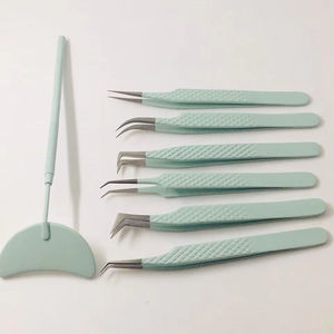Juego de Pinzas Profesionales para Extensión de Pestañas con Puntas Suaves de 10 mm, Herramientas de Precisión de Acero Inoxidable para la Aplicación de Pestañas - Product Image 2