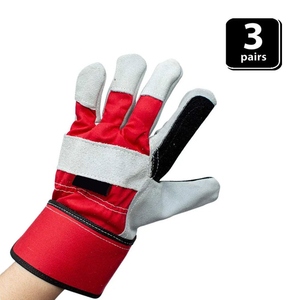 Gants de travail en cuir de vachette renforcé, résistants à l'abrasion, certifiés CE, avec manchette de sécurité anti-chaleur - Product Image 5