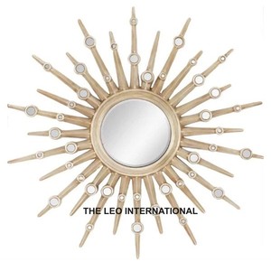 Wholesale Polished Iron Framed Wall Decorative <b>Mirrors</b> Contemporary Style Metal Wall <b>Mirrors</b> for Home Hanging Decor - Product Image 4