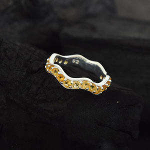 <b>925</b> Sterling <b>Silver</b> Band <b>Ring</b> Citrine Gemstone Women's Wedding <b>Ring</b> Birthstone Fine Jewelry Wholesale Trusted Supplier Fine <b>Ring</b> - Product Image 4