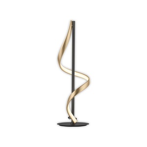 Lampe de table LED spirale moderne rechargeable en acrylique doré, éclairage d'ambiance pour hôtel, chambre, bureau, vente en gros - Product Image 2
