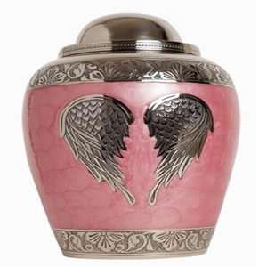 Ensemble d'urnes en forme de lys bleu sarcelle serein, comprenant un récipient à souvenirs et un porte-bougie. Disponible à prix de gros pour les commémorations familiales. - Product Image 3