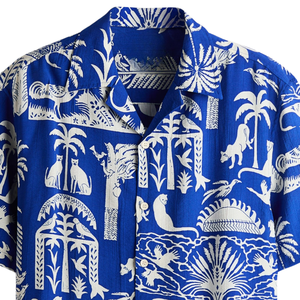 Camisa de Muselina de Manga Corta para Hombre, Corte Holgado, Ligera, Transpirable, Casual, con Botones al Frente, para Verano, Playa y Vacaciones - Product Image 6