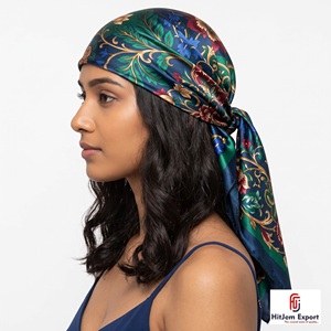 New Fashion Silk Summer <b>Scarf</b> <b>Shawl</b> Manufacturer OEM ODM Luxury Geometric Print Women Custom Fabric Wholesale Africa - Product Image 5
