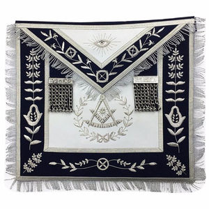 New Arrival Master Mason Blue Lodge <b>Apron</b> <b>White</b> Hand Embroidered Hand Embroidered Masonic Regalia Custom Logo - Product Image 1