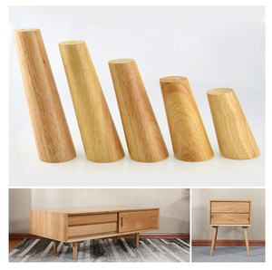 High-End Solid Wood Round Furniture Legs Natural Finish Luxury Replacement <b>Feet</b> <b>for</b> <b>Sofa</b> Cabinet Dresser Upgrade - Product Image 6