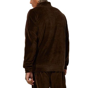 Survêtement en velours à capuche, sweat-shirt zippé, pantalon élastique, respirant, coupe-vent, 100% coton, vêtements décontractés d'automne - Product Image 4