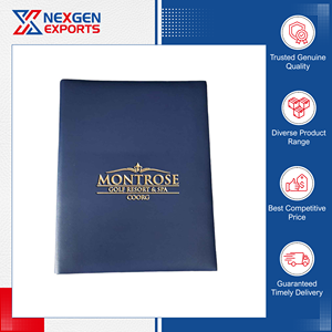 Nexgen Exports - Cubierta de Menú de Cuero PU Hecha a Mano con Logotipo Personalizado OEM/ODM para Bares/Restaurantes, Precio Impresionante al por Mayor - Product Image 3