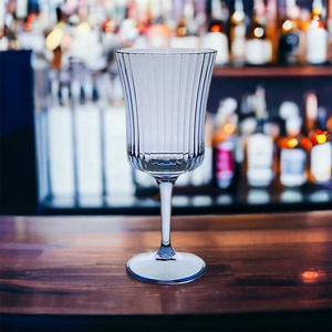 Verre à vin en plastique sans BPA 14oz couleur bleue ligne droite - Product Image 3