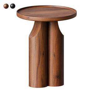 Table d'appoint en bois de style mid-century, inspirée du design rétro, avec pieds effilés, structure en bois massif et un look intemporel - Product Image 1