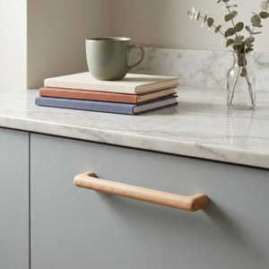 Handmade Wooden Finger <b>Pull</b> Natural Wood Cabinet Handle Rustic Minimal <b>Drawer</b> <b>Pull</b> Smooth Oak Furniture Handle Contemporary Wood - Product Image 6