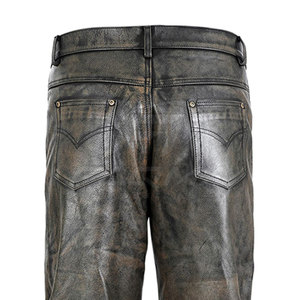 High Quality Casual Wear <b>Men</b> <b>Leather</b> <b>Pants</b> Solid Color Top Selling Streetwear <b>Men</b> <b>Leather</b> <b>Pants</b> Online Sale - Product Image 3