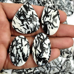 Pierres précieuses en vrac, cabochons naturels en hornblende, pierres facettées, fournisseur de cristaux, vente en gros, exportation en Inde - Product Image 1