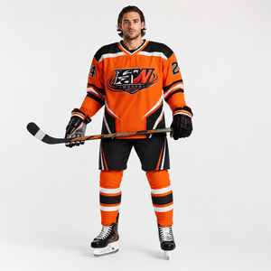 <b>Athletic</b> ice hockey uniform providing breathable comfort premium construction and superior mobility for competitive play - Product Image 1