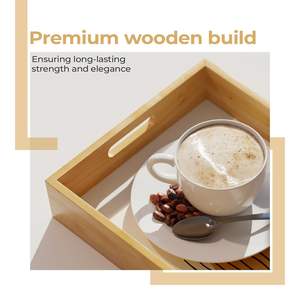 Decorative <b>with</b> Sun Motif Premium MDF Multipurpose Trays for Kitchen Dining Large Medium <b>Small</b> - Product Image 4