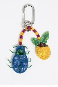 Decorative Handmade Beaded <b>Keychain</b> with Traditional Embroidery Art Design - Product Image 3