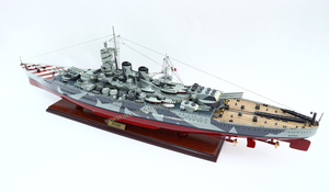 Maqueta de Barco de Madera Italiana Hecha a Mano - Buque de Guerra Clase Littorio de la Segunda Guerra Mundial, Modelo a Escala Militar, Decoración, Roma 100cm - Product Image 3