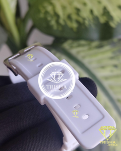 Reloj de Diamantes Moissanite VVS de Diseño, Correa Blanca de Plata de Ley 925, Reloj de Lujo - Product Image 5