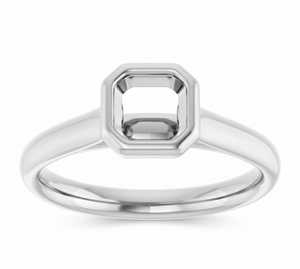 Anillo de Plata de Ley 925 de 7mm con Engaste de Cojín, Semimontura, Base para Anillo, para Hombre, para Engastar Gemas, DIY, de Rajastán - Product Image 1