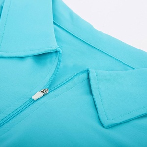 Polos de golf en forme de corps pour femme, coupe cintrée, style décontracté, vêtements d'extérieur, avec fermeture éclaire, bon marché - Product Image 4