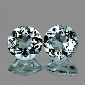 Aigue-marine bleu ciel naturel, pierre précieuse ronde extraite de la terre, qualité supérieure, certifiée GIA, grade AAA+, vente en gros - Product Image 2